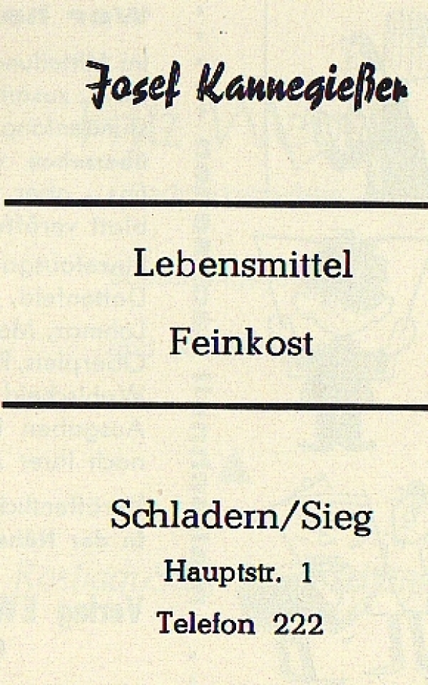 Werbeanzeige Josef Kannegießer, 1966