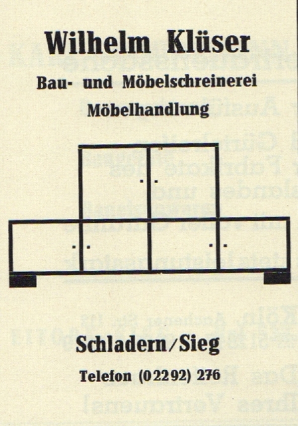 Werbeanzeige Wilhelm Klüser, 1966