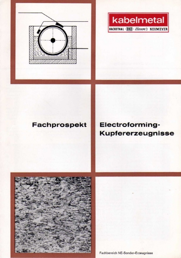 Prospekt kabelmetal Electroforming Kupfererzeugnisse