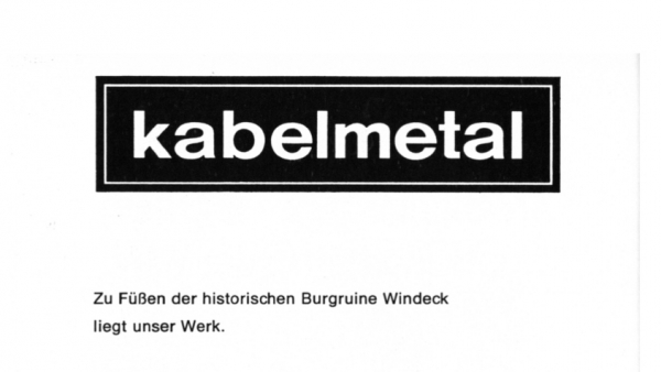 Werbeanzeige kabelmetal 1974