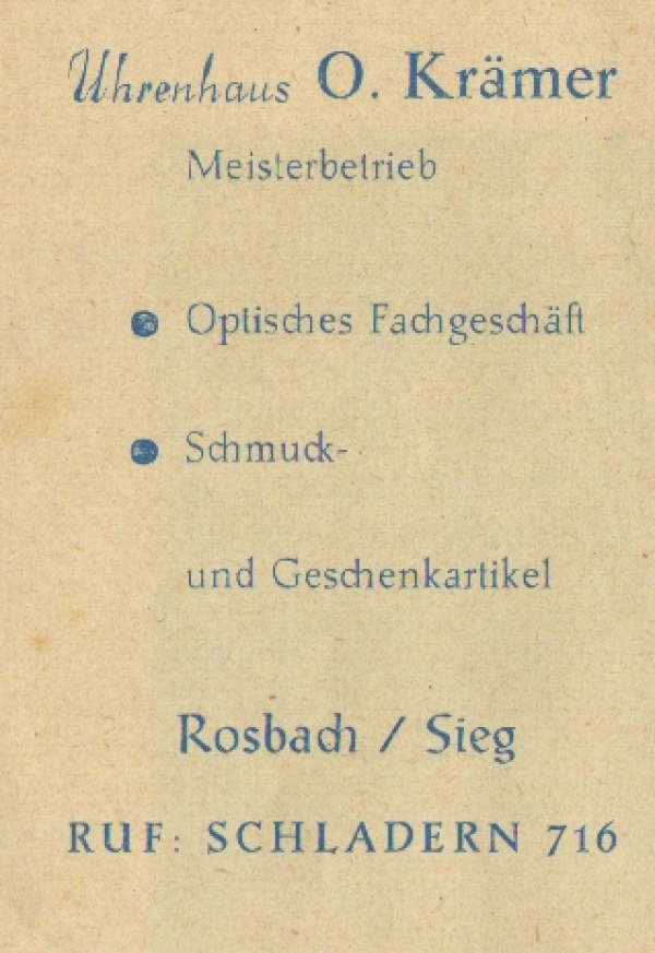 Werbeanzeige Otto Krämer, 1959