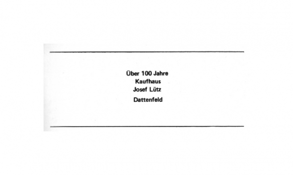 Werbeanzeige Kaufhaus Lütz 1974