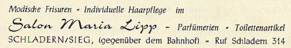 Werbeanzeige Salon Maria Lipp