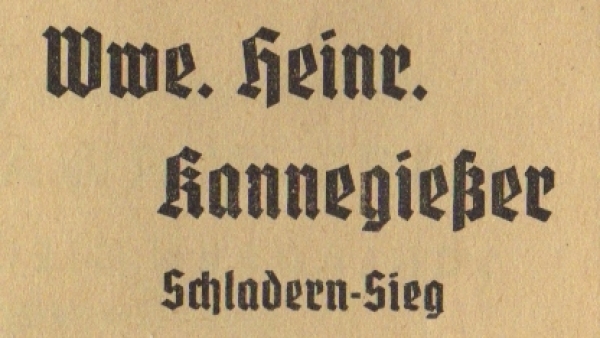 Werbeanzeige Kannegießer, 1953
