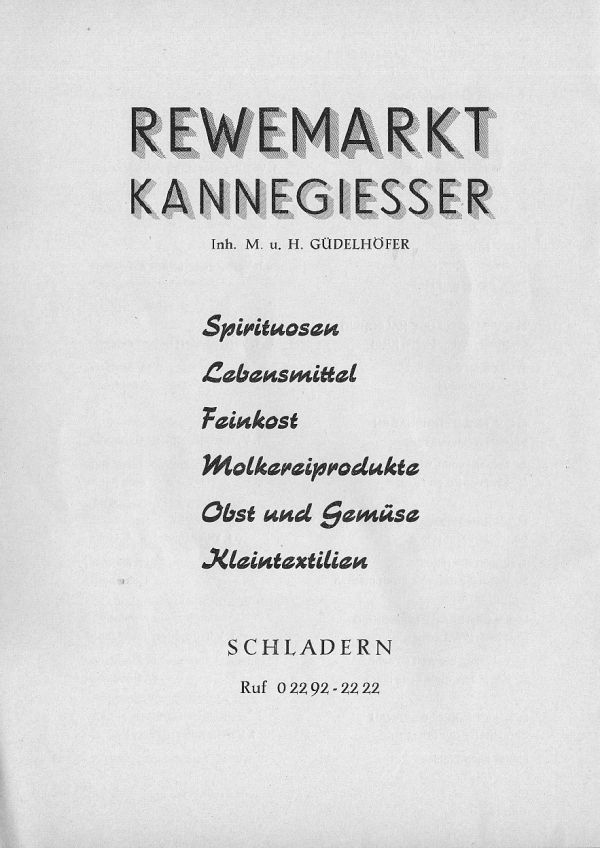 Werbeanzeige Kannegießer, 1976