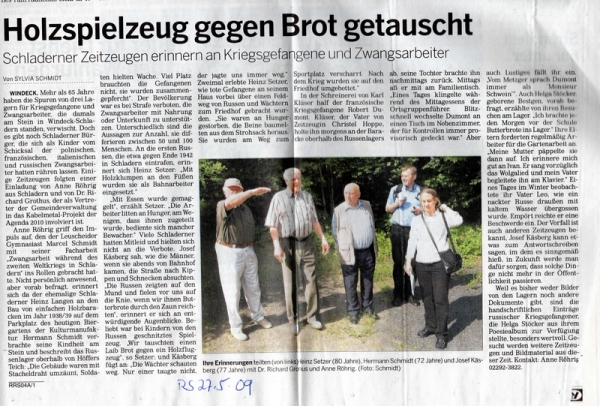 Holzspielzeug gegen Brot getauscht