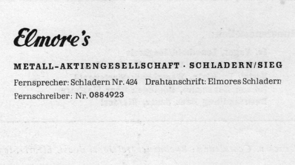 Werbeanzeige Elmore's, 1963