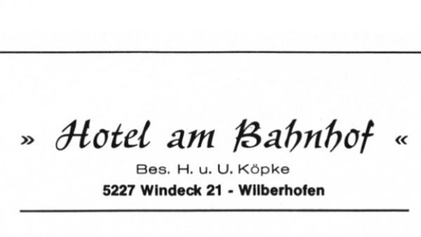 Werbeanzeige Hotel am Bahnhof 1974