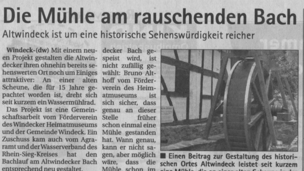 Die Mühle am rauschenden Bach