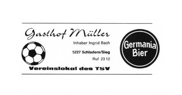 Werbeanzeige Gasthof Müller 1974