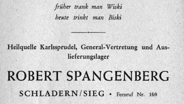 Werbeanzeige Robert Spangenberg 1950